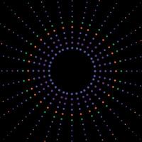 circulo con vistoso puntos trama de semitonos efecto rayos de sol antecedentes vector