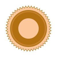 Vintage Empty Starburst Circle Badge Label vector