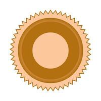 Vintage Empty Starburst Circle Badge Label vector