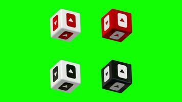 YouTube 3D Cube Rotating in Different Color Combinations, 3D Rendering, Chroma Key, Luma Mate Selection of Cubes video