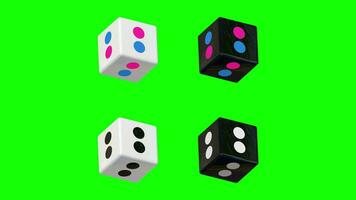 Flickr 3D Cube Rotating in Different Color Combinations, 3D Rendering, Chroma Key, Luma Mate Selection of Cubes video