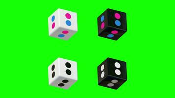 Flickr 3D Cube Rotating in Different Color Combinations, 3D Rendering, Chroma Key, Luma Mate Selection of Cubes video