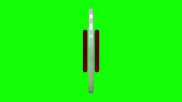 Cross Mark Icon Rotating Seamless Looped, Alpha Matte, Chroma Key, 3D Rendering video