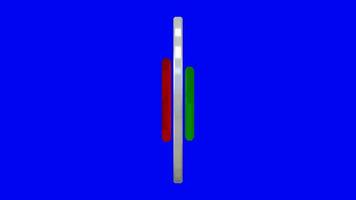 Kreuz und prüfen Kennzeichen Symbol rotierend nahtlos geschlungen, Alpha matt, Chroma Taste, 3d Rendern video