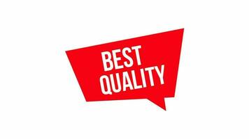 Beste Qualität Text Animation auf ein rot Rede Blase. geeignet zum Marketing, Förderung, Werbung und Geschäft video