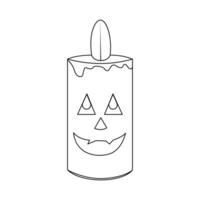 Beautiful candles continuous one line drawing outline vector illustration