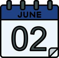 2 June Filed Icon vector