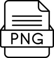 PNG File Format Line Icon vector