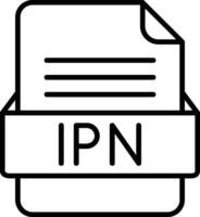 ipn archivo formato línea icono vector