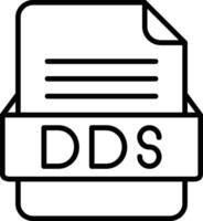 DDS File Format Line Icon vector