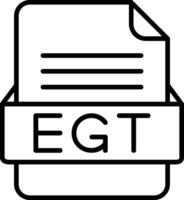 EGT File Format Line Icon vector