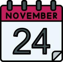 24 November Filled Icon vector