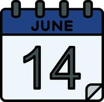 14 June Filed Icon vector