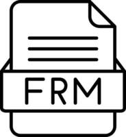 FRM File Format Line Icon vector