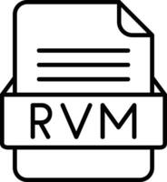 RVM File Format Line Icon vector