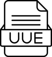 uue archivo formato línea icono vector