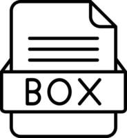 caja archivo formato línea icono vector