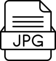 JPG File Format Line Icon vector