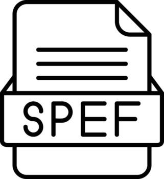 SPEF File Format Line Icon vector