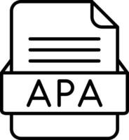 apa archivo formato línea icono vector