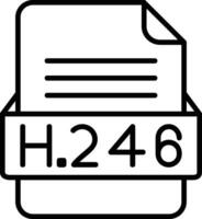 H.264 File Format Line Icon vector