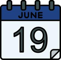 19 June Filed Icon vector