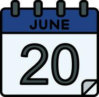 20 June Filed Icon vector