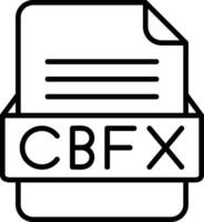 CBFX File Format Line Icon vector