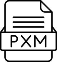 pxm archivo formato línea icono vector