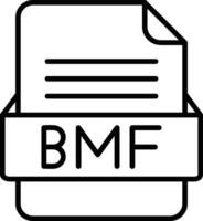 BMF File Format Line Icon vector