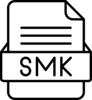 smk archivo formato línea icono vector