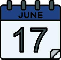 17 June Filed Icon vector