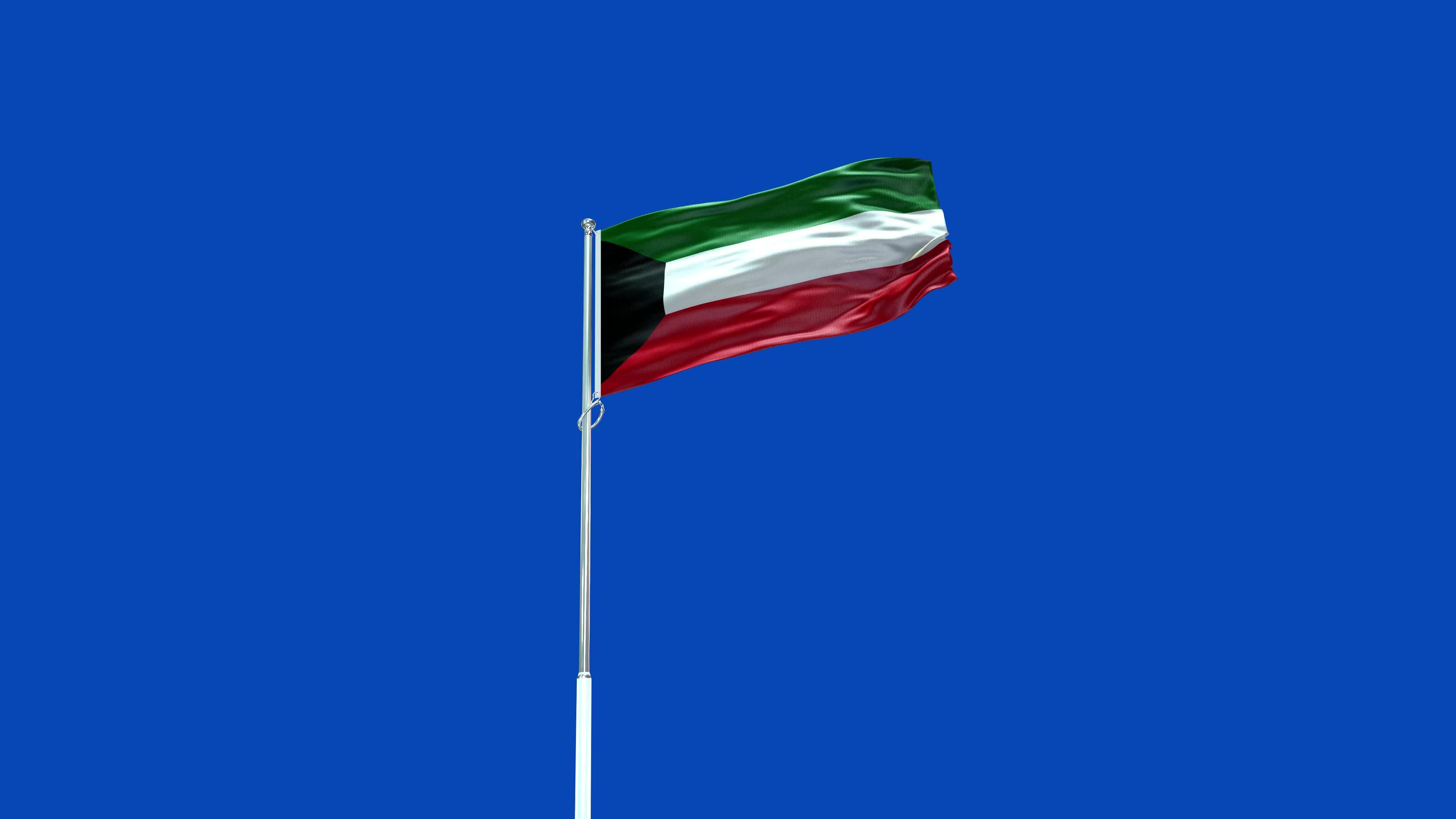 Kuwait National Flag 28551111 Stock Video at Vecteezy