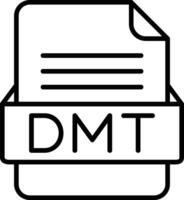 dmt archivo formato línea icono vector