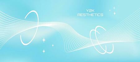 Abstract y2k aesthetic banner, liquid holographic vector background with abstract futuristic elements.