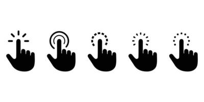 Hand click icon vector. Pointer sign and symbol. Hand cursor icon vector