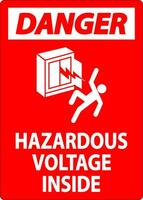 peligro firmar peligroso voltaje dentro vector