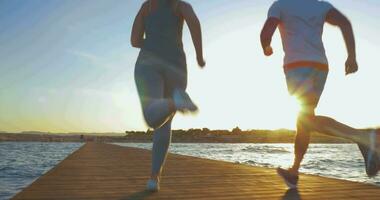 Profond souffle après le jogging video