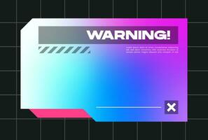 Futuristic pop up interface illustration. Video overlay element. vector