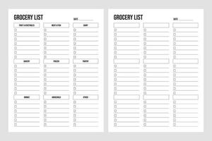 grocery list template, shopping list vector