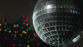 New years disco ball and garlands video