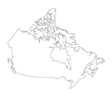 Map of Canada in white color. Canadian map. vector