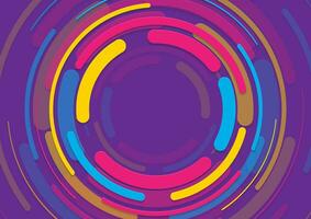 Colorful minimal geometric paper circles abstract background vector