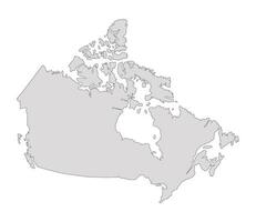 Map of Canada. Canadian map. vector