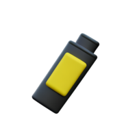 batteri 3d tolkning ikon illustration png