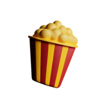 Popcorn 3d Rendern Symbol Illustration png