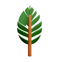 palm leaf 3d rendering icon illustration png