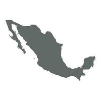 mapa de mexico en gris describir. mexicano mapa regiones. vector