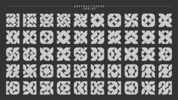 Abstract flat circle bauhaus basic shape pattern design bundle vector