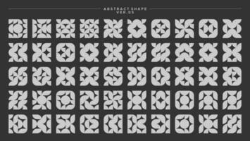 Abstract flat circle bauhaus basic shape pattern design bundle vector